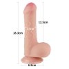 Dildo ruchoma skóra Sliding Skin Dual Layer Dong Flesh 17cm